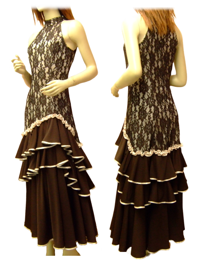 フラメンコ 衣装 ワンピース ドレス 舞台衣装 カラードレス www