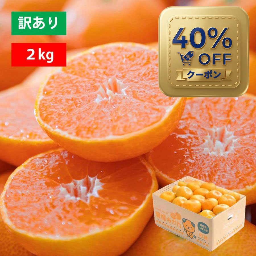 クーポンで40％OFF】みかん ご家庭用 2kg 訳あり お試し 食べ切り 3S