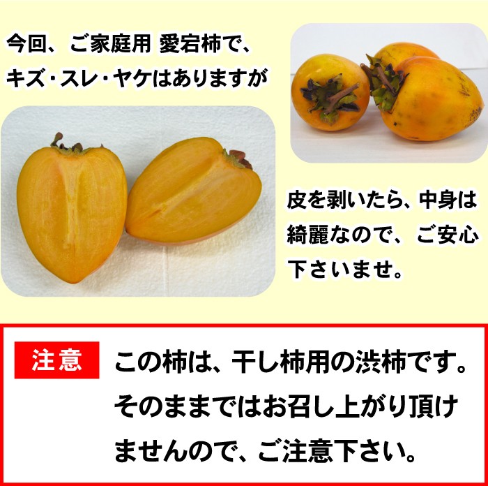 あたご柿 たっぷり20kg（10kgX2箱）で送料無料・愛宕柿（干し柿用