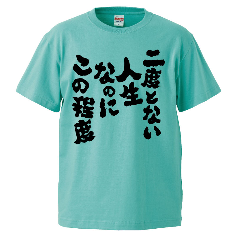 おもしろTシャツ 二度とない人生なのにこの程度 ギフト プレゼント