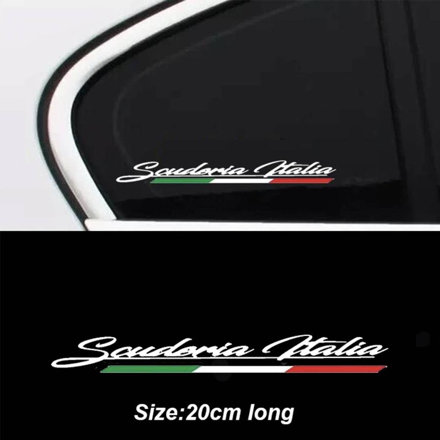 ステッカー 車 ロゴ スクーデリア イタリア Scuderia Italia 緑白赤 