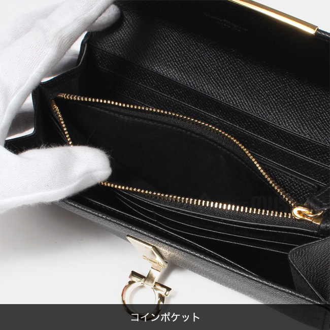 Salvatore Ferragamo サルヴァトーレフェラガモ 長財布 Gancini continental wallet レディース  22D150 0423CP