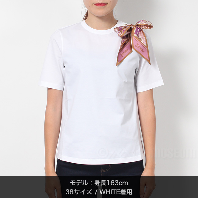 HERNO ヘルノ Tシャツ カットソー トップス スカーフ BUBBLE SUPERFINE