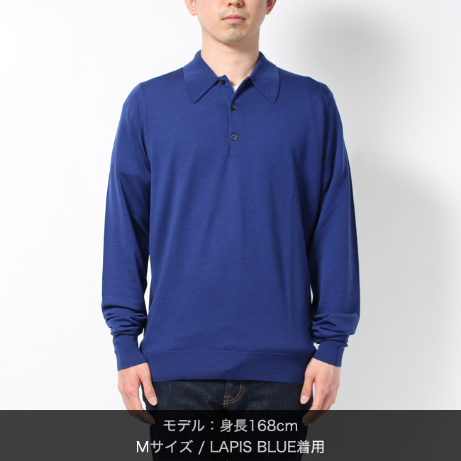 ジョンスメドレー JOHN SMEDLEY メンズ 長袖 ポロシャツ WOOL ニット