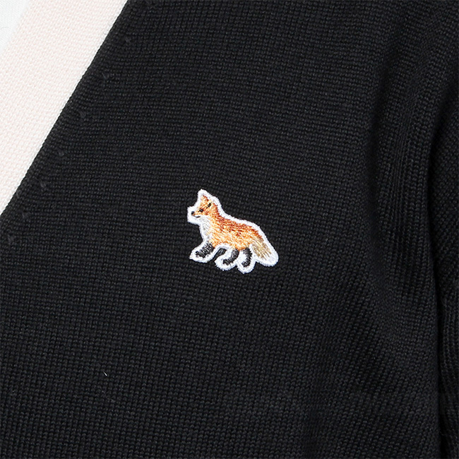 MAISON KITSUNE メゾンキツネ カーディガン BABY FOX PATCH BI-COLOR