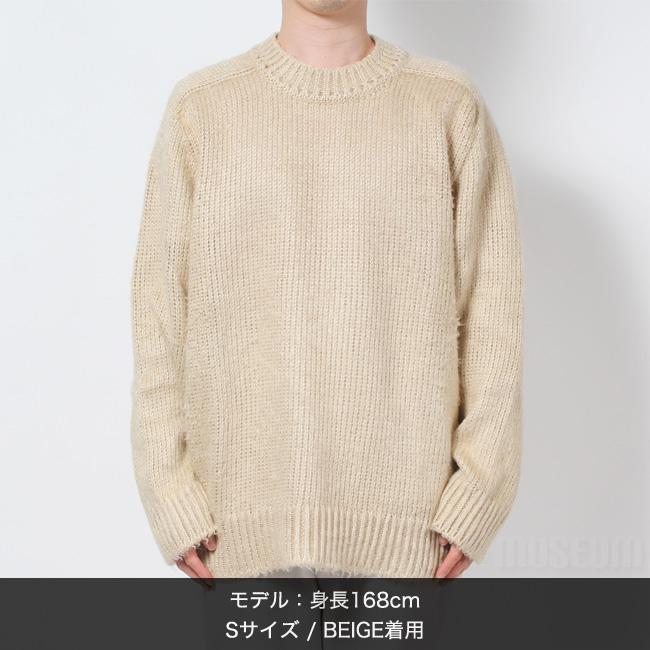 Maison Margiela メゾン マルジェラ ニット セーター Brushed linen knit sweater ブラッシュド  リネンセーター メンズ 麻 S50HL0007S18203 0423CP