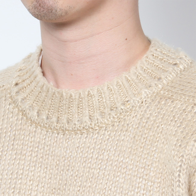 Maison Margiela メゾン マルジェラ ニット セーター Brushed linen knit sweater ブラッシュド  リネンセーター メンズ 麻 S50HL0007S18203 0502CP