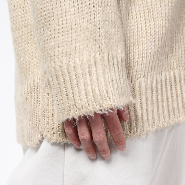 Maison Margiela メゾン マルジェラ ニット セーター Brushed linen knit sweater ブラッシュド  リネンセーター メンズ 麻 S50HL0007S18203