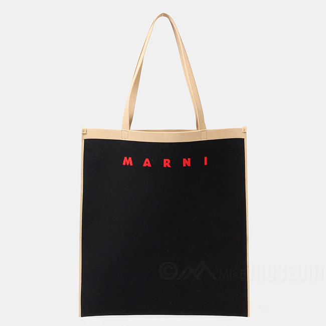 MARNI マルニ トートバッグ ジャカード製バッグ FLAT SHOPPING BAG