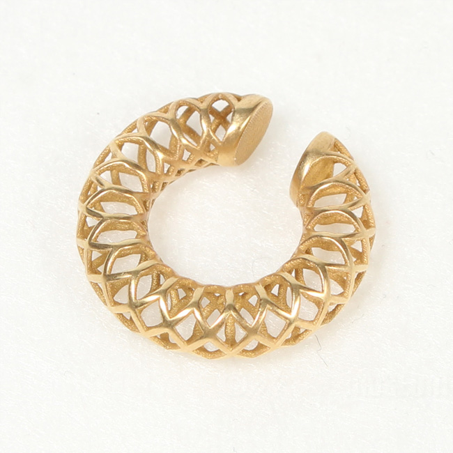 サスキアディツ SASKIA DIEZ イヤーカフ MESH EARCUFF NO1 BRASS, GOLD