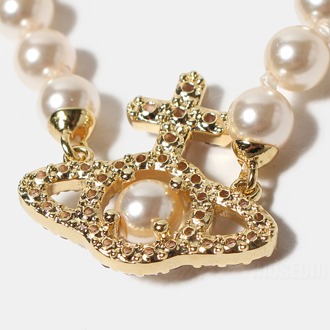 VIVIENNE WESTWOOD ヴィヴィアンウエストウッド パール ネックレス OLYMPIA PEARL NECKLACE ペンダント ラインストーン レディース 6301011P｜mike-museum｜03