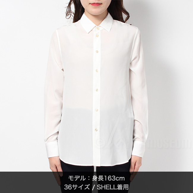 SAINT LAURENT サンローラン レディース CLASSIC COLLAR SILK SHIRT 