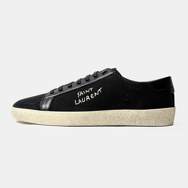 SAINT LAURENT サンローラン メンズ 靴 スニーカー ブラック 黒 COURT CLASSIC SL/06 SNEAKERS 611106GUP50 0619CP｜mike-museum｜04