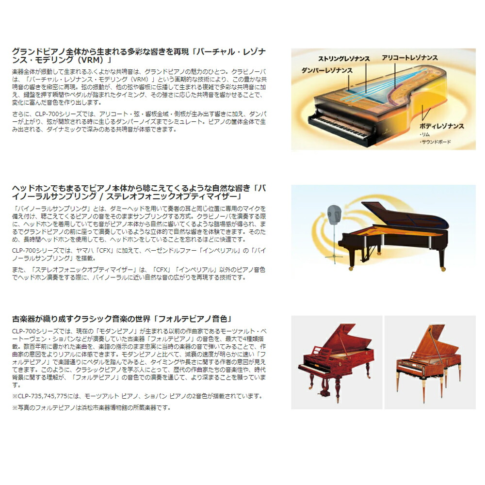 YAMAHA CLP-745WA ヤマハ クラビノーバ 電子ピアノ ホワイトアッシュ 