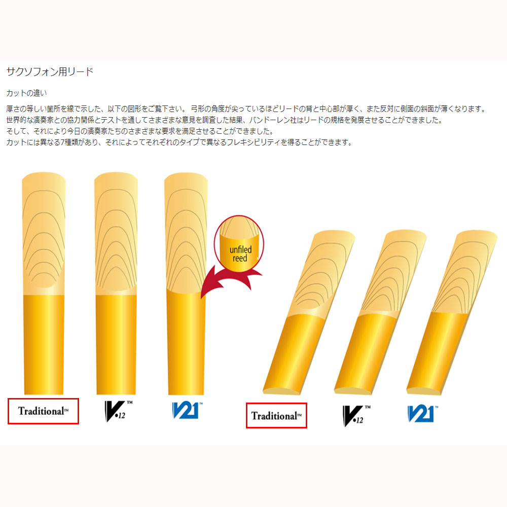 VANDOREN 《硬さ：3》テナーサックス用リード バンドレン