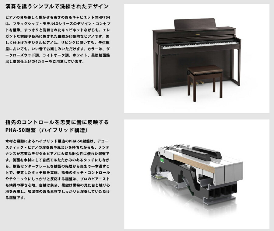 ローランド（Roland） Roland HP704-LAS 【ピアノマットセット】 電子