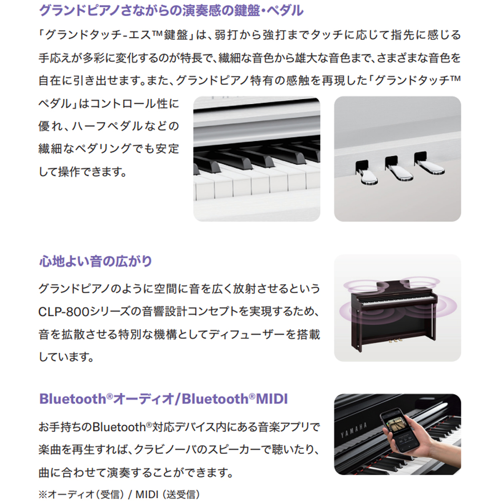 Clavinova YAMAHA CLP-825R ヤマハ クラビノーバ ニューダークローズ