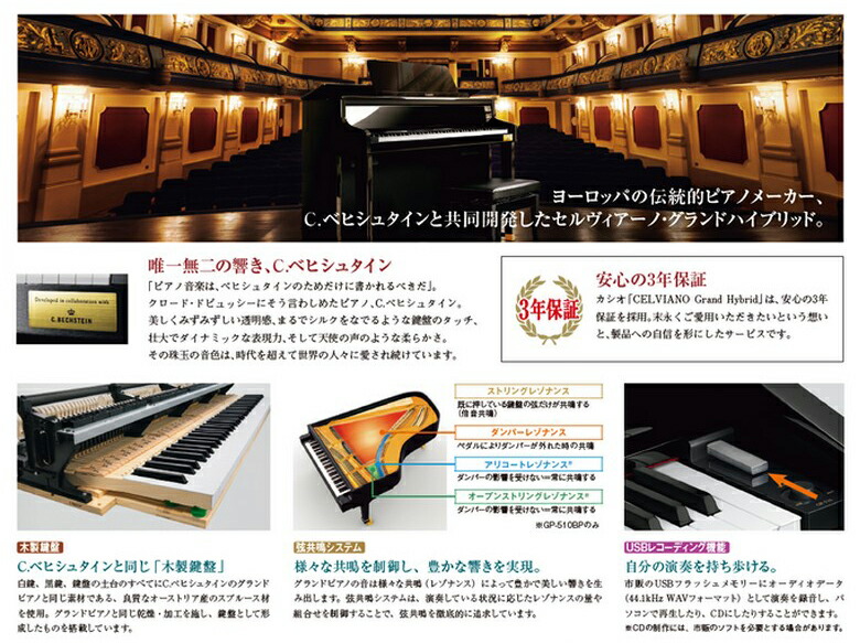 CASIO GP-310BK ブラックウッド 電子ピアノ カシオ CELVIANO (メーカー