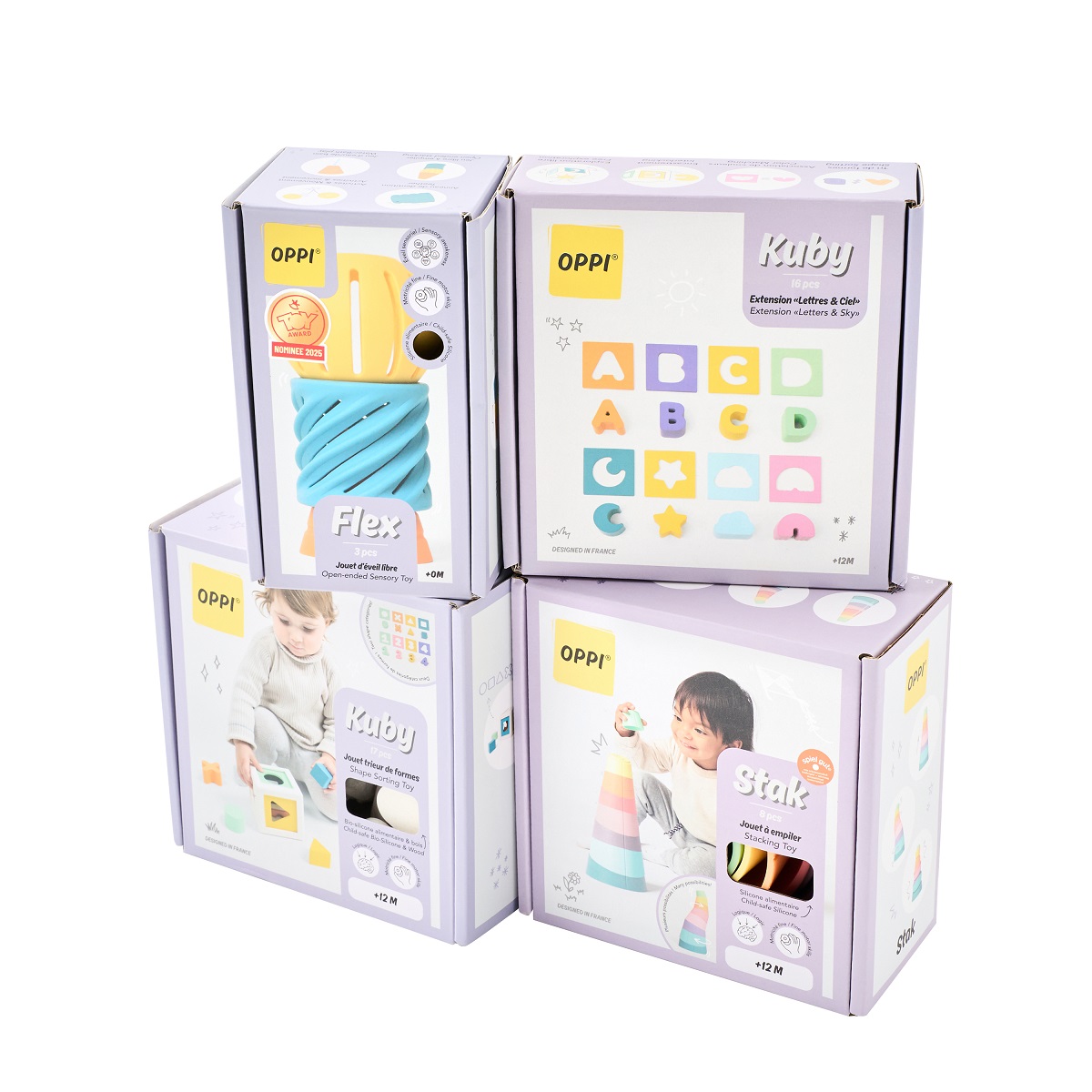 OPPI 4点セット スタック フレックス キュービー 正規品 知育玩具