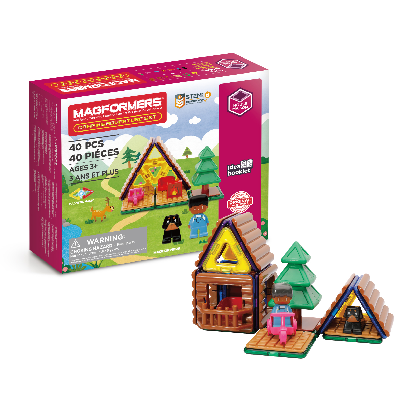 ボーネルンド（Bornelund） マグフォーマー ログハウスセット 40ピース