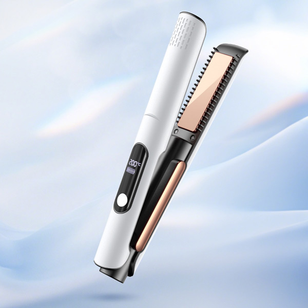 【限定クーポン】ヘアアイロン コードレス 2WAYカール/ストレート 5段階温度 USB充電 ミニヘアアイロン 自動電源OFF ワイヤレス 小型 持ち運び バレンタインデー