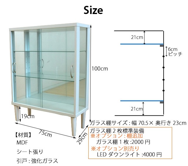 コレクションボード 引き戸タイプ コレクションケース キュリオ