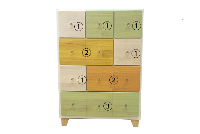 チェスト 幅60cm タンス クローゼット カラフルチェスト マカロン4段