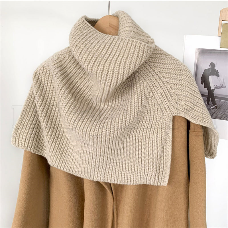 タートルネック ケープ ニット 秋冬 ニットトップス ハイネック