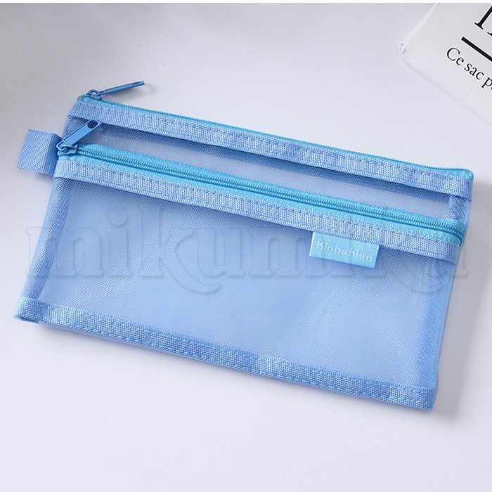 即納 ペンケース メッシュ 2点セット ペンポーチ 収納ポーチ 筆箱 2