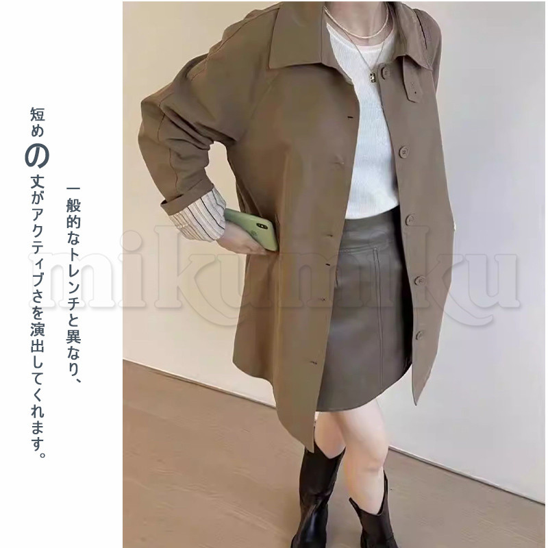 トレンチコート コート レディース 春 春服 ステンカラーコート