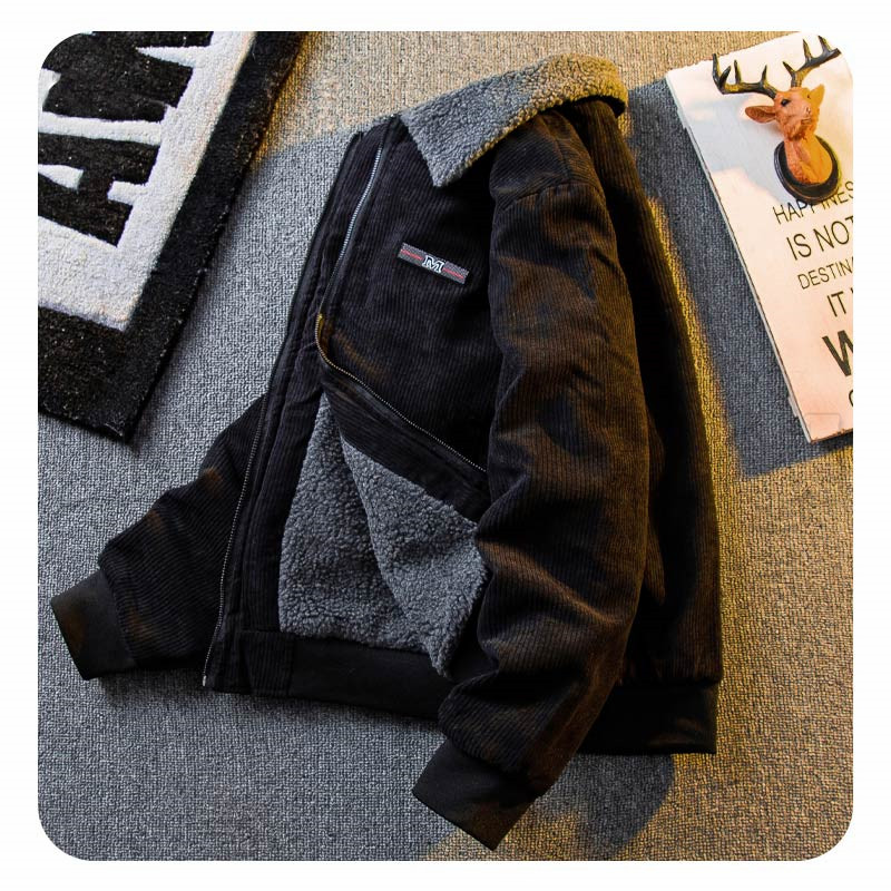 ボアジャケット メンズ コーデュロイ 冬服 裏起毛 もこもこ ボア ボア