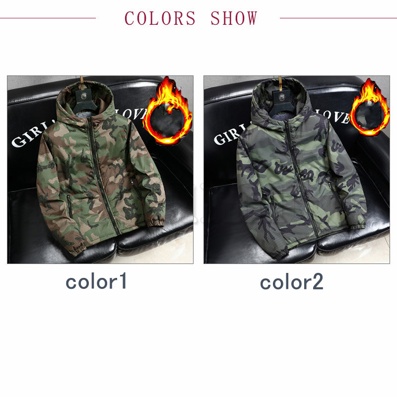 ダウンジャケット　迷彩柄　短丈 中綿コート 迷彩柄 ショート丈 ダウンジャケット メンズ