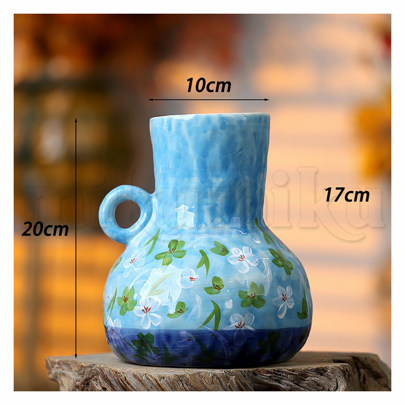 花瓶 フラワーベース チャイナ風 陶器 花入れ 雑貨 花器 アンティーク