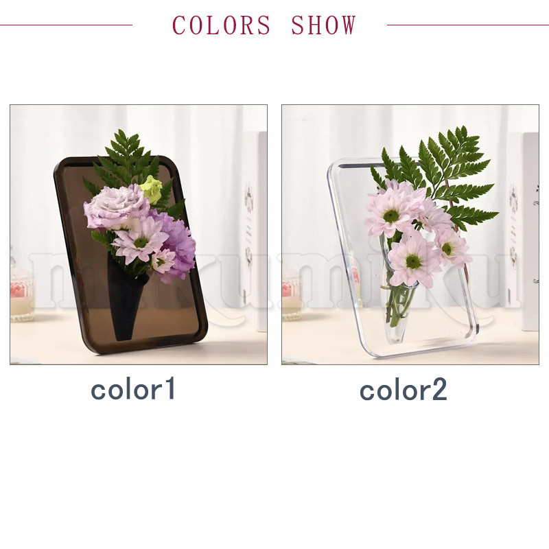 花瓶 フラワーフレーム シンプル 北欧 高級感 ガラス 花入れ 雑貨 花器