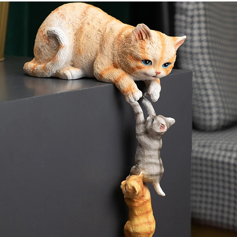 置物 おしゃれ オブジェ 猫 ねこ 熊 くま 親子 ガーデン ガーデニング