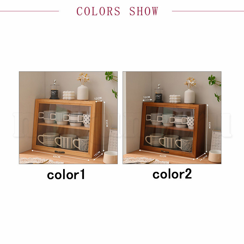 有機ガラスケース アンティーク 卓上 木製 ガラス 2段 ディスプレイ