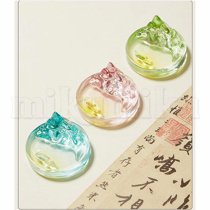 硯 すずり 書道硯 クリスタル ガラス 透明 筆置き 書道ツール 文鎮