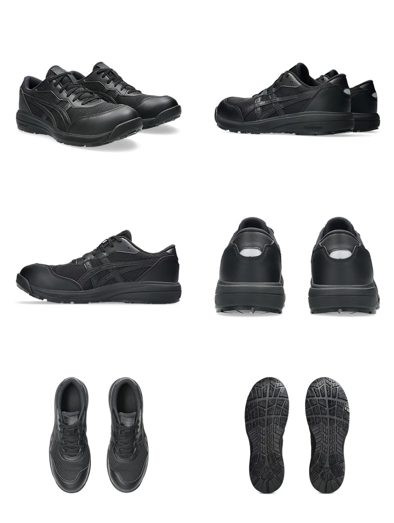 アシックス WINJOB CP221 ブラック×ブラック 21.5〜29,30,31,32cm