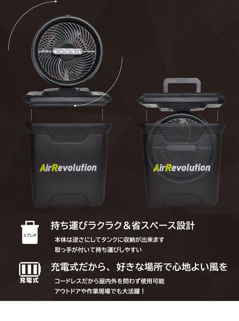 【新品未使用】AirRevolution ミストファン MIST FAN 2026年モデル】 KMネクスト ポータブルエアレボリューションミスト