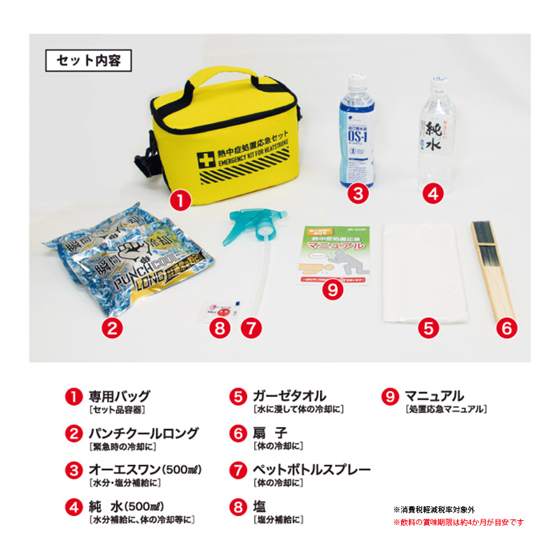 熱中症対策】熱中症処置応急セット レギュラー ＜N25-86＞【救急セット