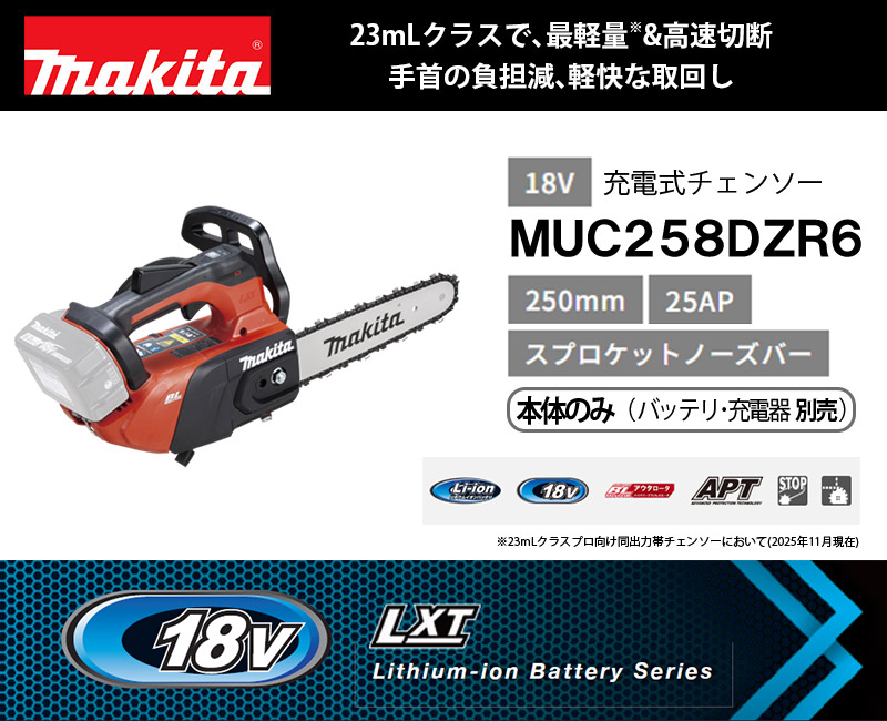 マキタ（makita） 18V 充電式チェンソー スプロケットノーズバー