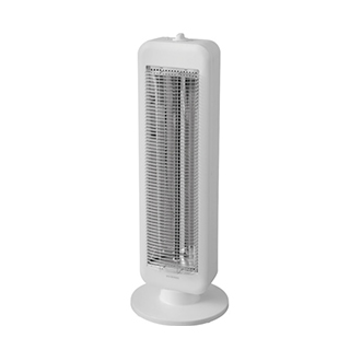 アイリス 遠赤外線電気ストーブ IESB-S800-W 縦型首振り ブラック