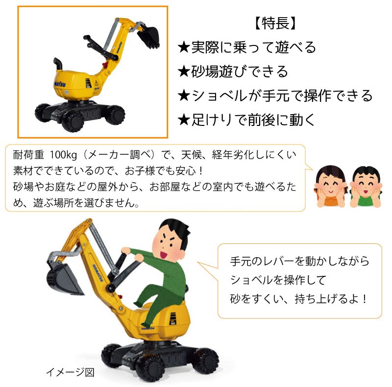 贈り物 [ロリートイズ] 乗用玩具 421169 KOMATSU ディガー ミニカー