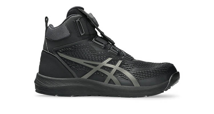 アシックス ウィンジョブCP122 BOA LC 28.0 アシックス 安全靴 ウィンジョブ CP122 BOA ブラック×ガンメタル 25.0