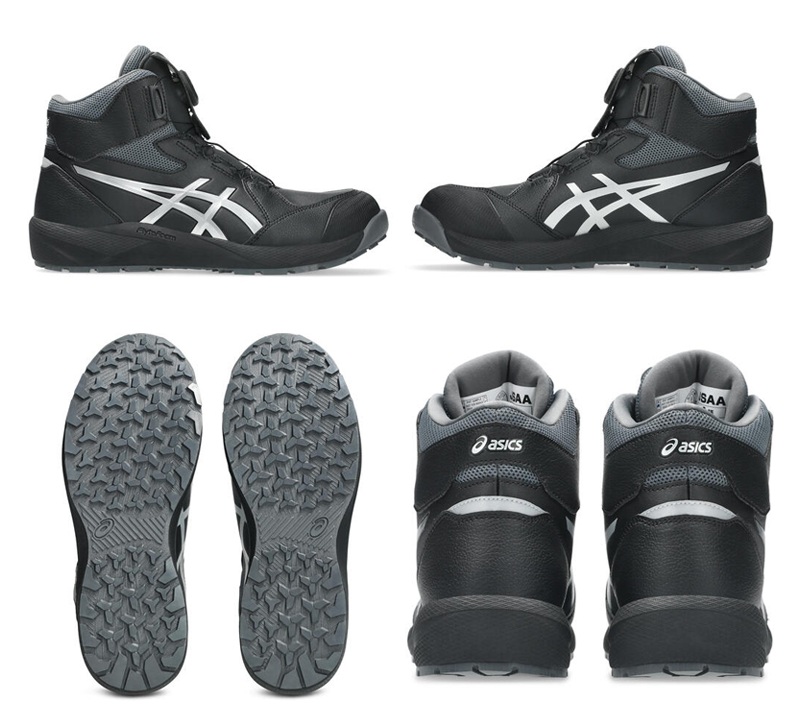 アシックス(ASICS) ウィンジョブ CP314 BOA ブラック×ピュアシルバー