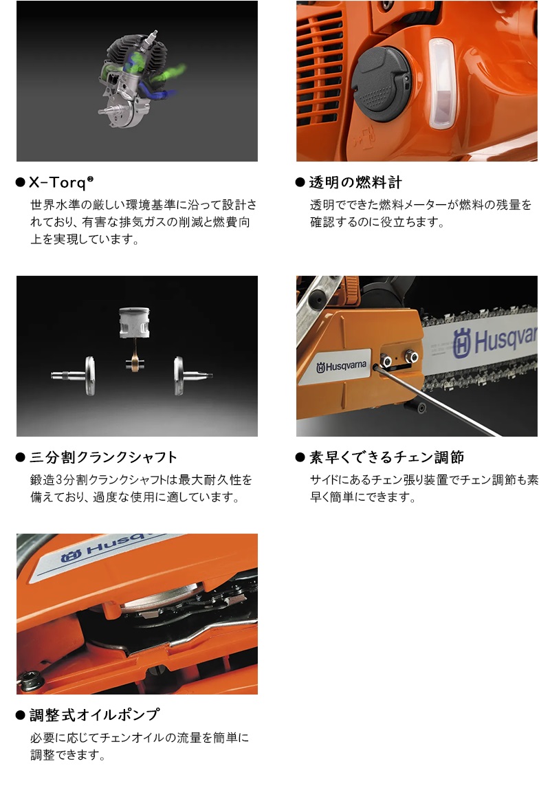 即出荷 ハスクバーナ(Husqvarna) エンジン式チェーンソー 農業用