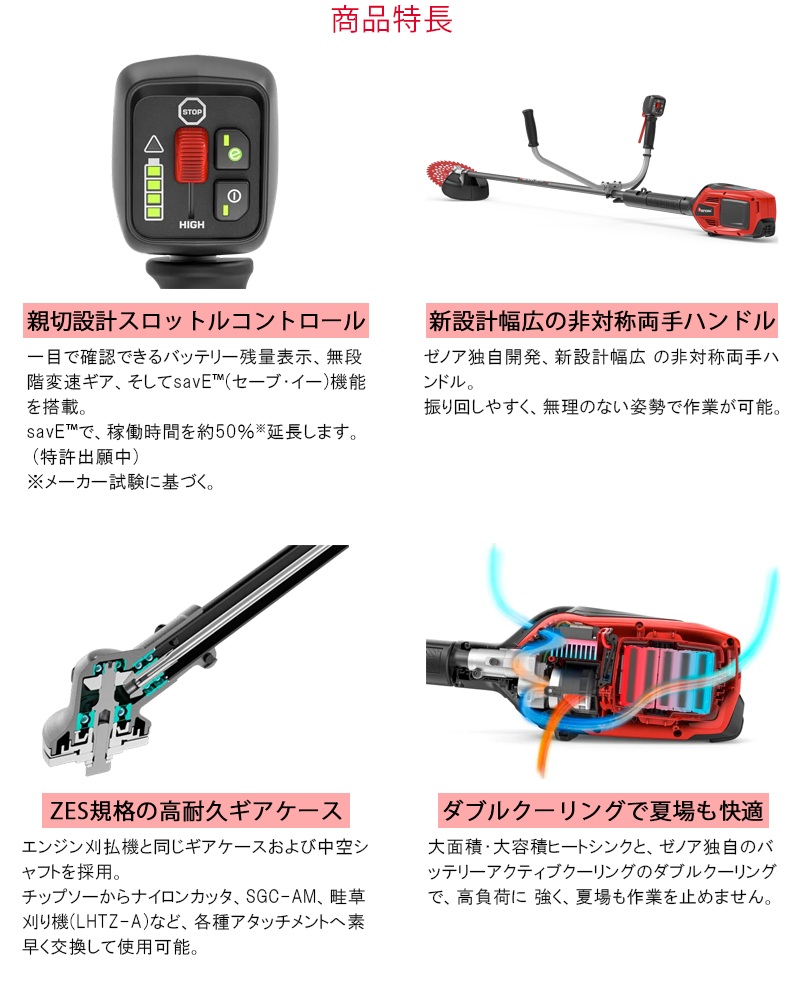 ゼノア(ZENOAH) 36V バッテリー刈払機 ループハンドル セット品