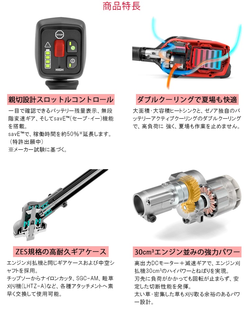 ゼノア(ZENOAH) 36V バッテリー刈払機 背負い式 ループハンドル セット