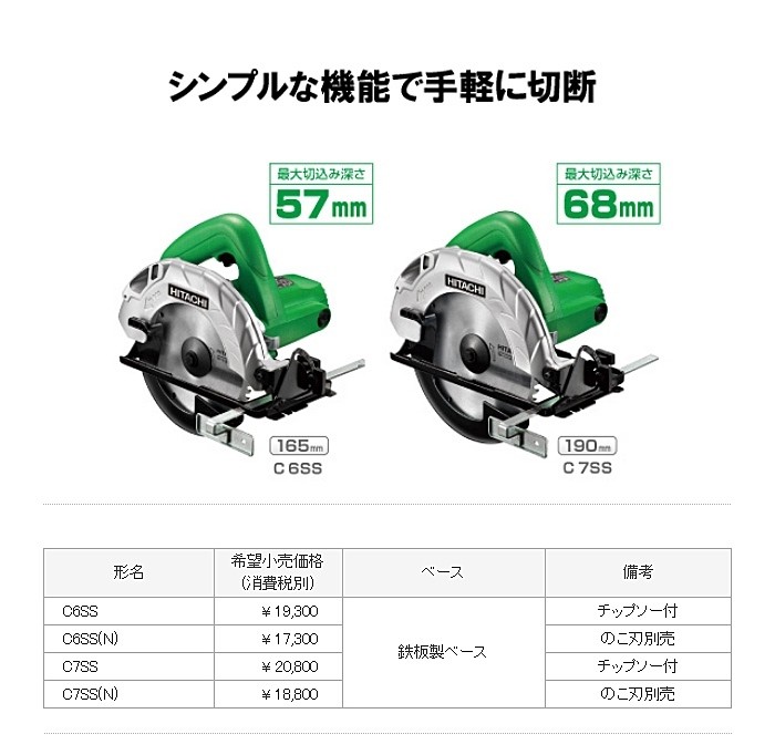 シンプル HiKOKI チップソー付 （旧日立工機） カイノス PayPayモール