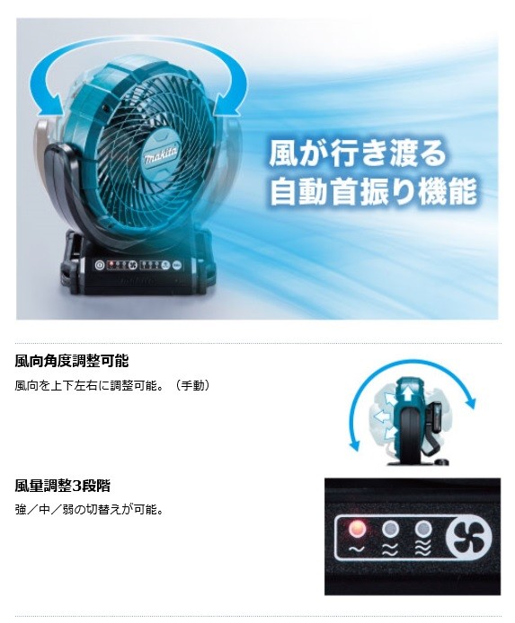マキタ（makita） 充電式ファン ＜ CF102DZ ＞ 14.4V 18V 本体のみ